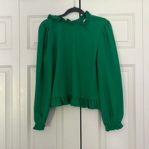 Sugar lips blouse in green, size medium good condition